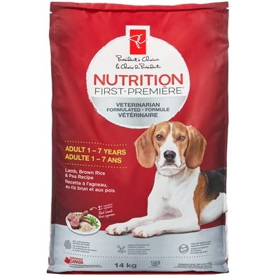 President's Choice Nutrition First Dog Food, Lamb, Brown Rice & Pea 14 kg, $0.39/100g