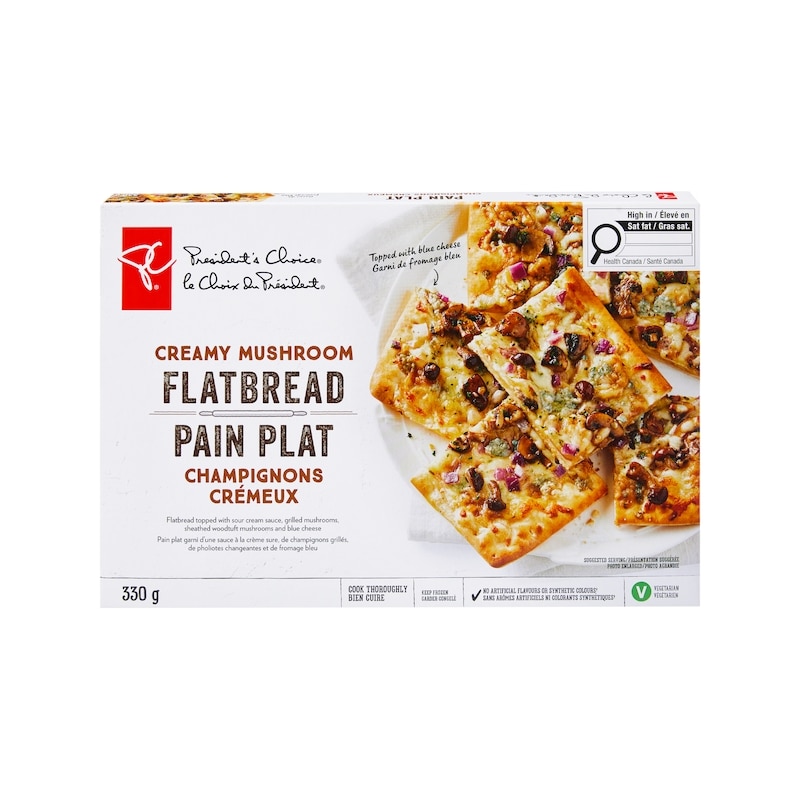 President's Choice Creamy Mushroom Flatbread - 330 g | Fortinos
