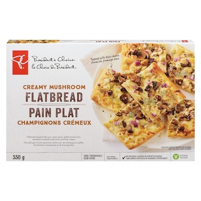 President's Choice Creamy Mushroom Flatbread 330 g, $1.75/100g