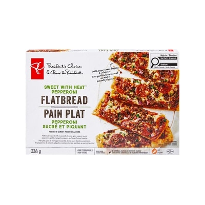President's Choice Sweet With Heat™ Pepperoni Flatbread 338 g, $1.33/100g