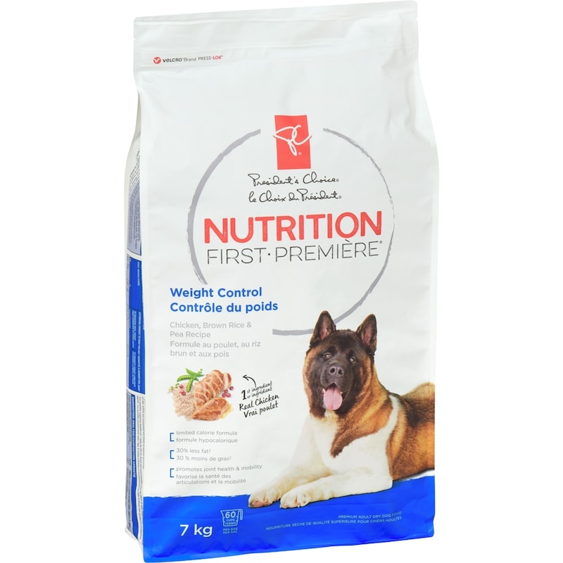 Nutrition First Weight Control Dog Food, Chicken, Brown Rice & Pea