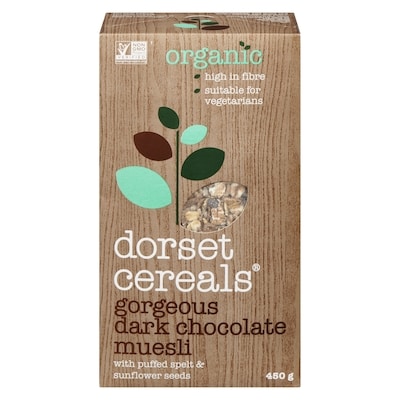 Dorset Organic Gorgeous Dark Chocolate Muesli 450 g, $1.89/100g