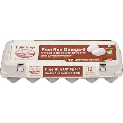Conestoga Eggs Omega 3 White Eggs 12 ea, $0.67/1ea