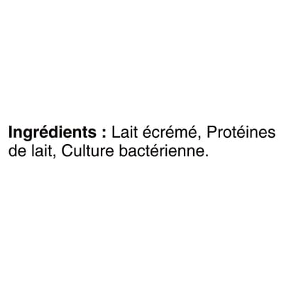 Grec Yogourt 0 %, Nature, Teneur élevée en protéines