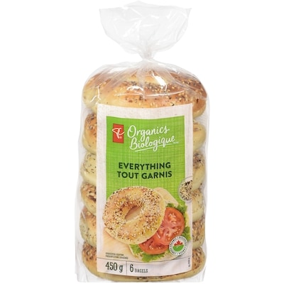 PC Organics Everything Bagels 450 g, $1.11/100g