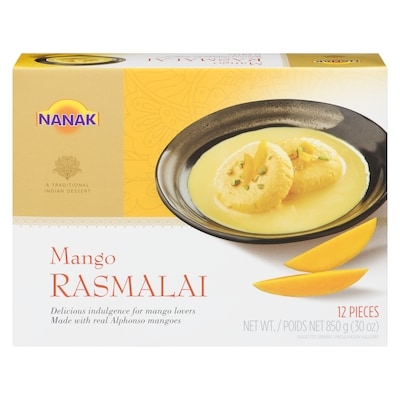 Nanak Rasmalai Mango 850 g, $1.12/100g