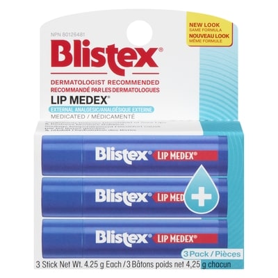 Blistex Lip Medex en bâton 3-PK 12.75 g, 82,35 $/100g