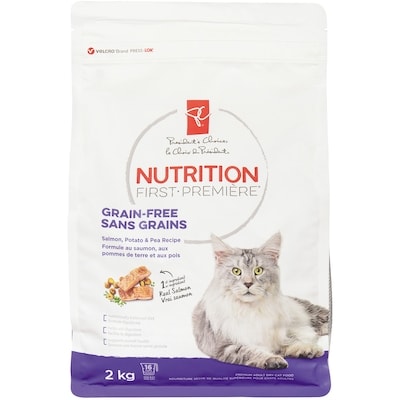 President's Choice Cat Food, Nutrition First Grain Free , Salmon, Potato & Pea 2 kg, $0.82/100g