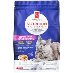 le Choix du Président Nourriture pour chat sans grains Nutrition première, saumon, pommes de terre et pois 2 kg, 0,70 $/100g