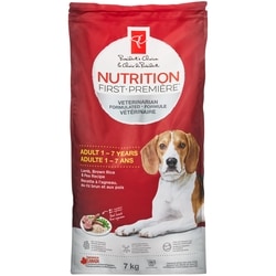 le Choix du Président Nourriture sèche de qualité supérieure pour chiens adultes Nutrition première, recette à l’agneau, au riz brun et au pois 7 kg, 0,46 $/100g