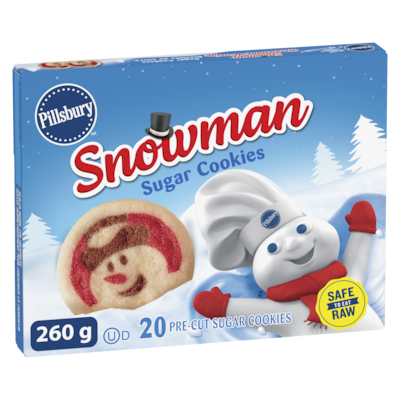 Pillsbury Ready To Bake! Sugar Cookies Snowman 260 g, $2.03/100g