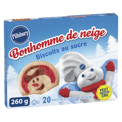 Pillsbury Prêts à cuire ! Biscuits au sucre Bonhomme de neige 260 g, 2,03 $/100g
