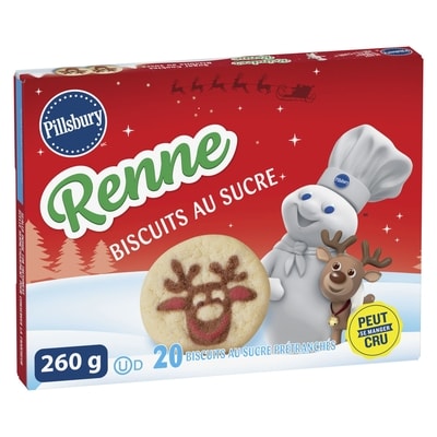Pillsbury Prêts à cuire ! Biscuits au sucre Renne 260 g, 2,30 $/100g