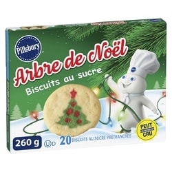 Pillsbury Prêts à cuire ! Biscuits au sucre Arbre de Noël 260 g, 2,30 $/100g