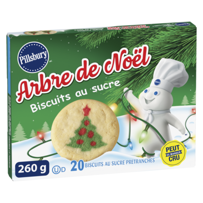 Pillsbury Prêts à cuire ! Biscuits au sucre Arbre de Noël 260 g, 2,03 $/100g