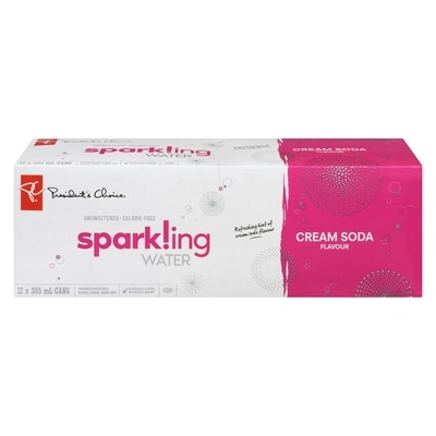 President's Choice Cream Soda Flavour Sparkling Water 12x355.0 ml, $0.14/100ml