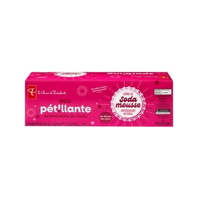 le Choix du Président Eau pétillante, saveur de soda mousse 12x355.0 ml, 0,15 $/100ml