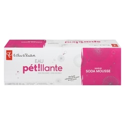 le Choix du Président Eau pétillante, saveur de soda mousse 12x355.0 ml, 0,15 $/100ml