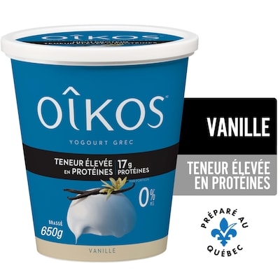 Oikos Yogourt Grec, Teneur Élevée En Protéines, Vanille 650 g, 1,04 $/100g