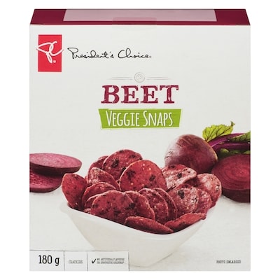 President's Choice Beet Veggie Snaps 180 g, $3.05/100g