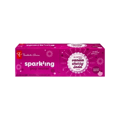 President's Choice Vanilla Cherry Soda Flavour Sparkling Water 12x355.0 ml, $0.13/100ml