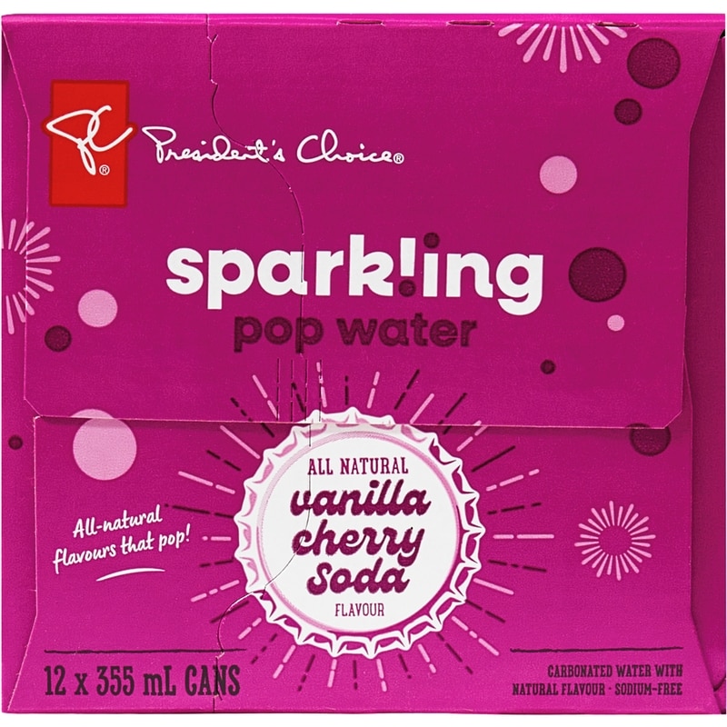 Vanilla Cherry Soda Flavour Sparkling Water