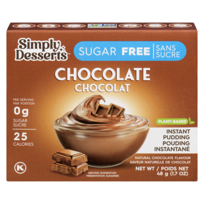 Simply Delish Chocolat Pudding Instantané 48 g, 7,27 $/100g
