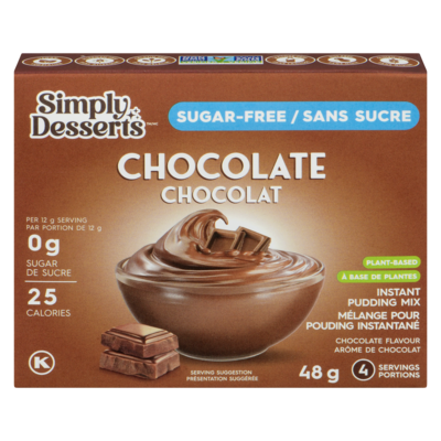 Simply Delish Chocolat Pudding Instantané 48 g, 7,27 $/100g