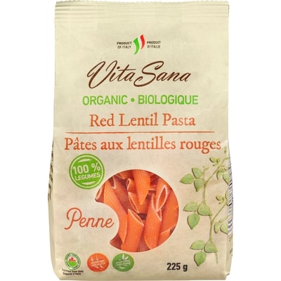 Vita Sana Organic Red Lentil Pasta- Penne 225 g, $2.66/100g