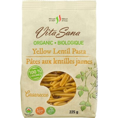 Vita Sana Organic Yellow Lentil Pasta- Casarecce 225 g, $2.66/100g