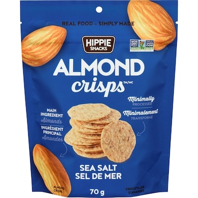 Hippie Snacks Almond Crips, Sea Salt 70 g, $9.27/100g