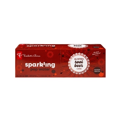 President's Choice Root Beer Flavour Sparkling Water 12x355.0 ml, $0.13/100ml