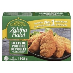 Zabiha Halal Filets de poitrine de poulet panés 908 g, 2,09 $/100g