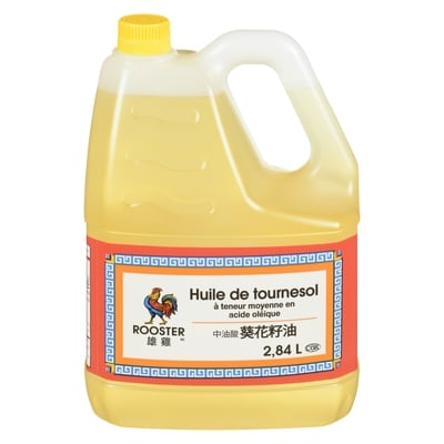 Rooster Huile de tournesol à teneur moyenne en acide oléique 2.84 l, 0,63 $/100ml