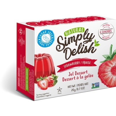 Simply Delish Dessert à la gelée fraise 20 g, 17,45 $/100g