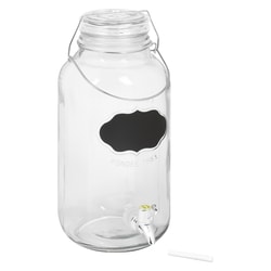 Glass Beverage Dispenser With Chalkboard 6 L