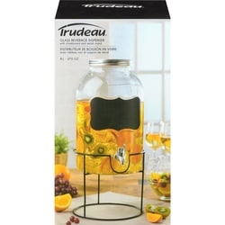 Glass Beverage Dispenser With Chalkboard And Metal Stand 8 L