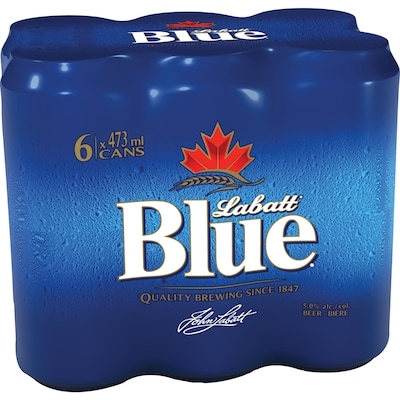 Labatt Blue Beer (ID required at pick-up) 6x473.0 ml, $0.48/100ml