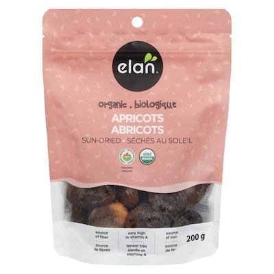 Elan Organic Sun Dried Apricots 200 g, $2.76/100g