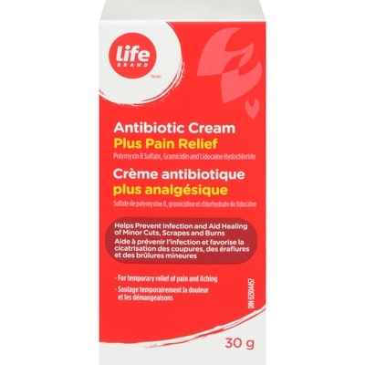 Life Crème antibiotique plus analgésique 30 g, 34,97 $/100g