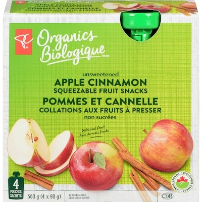 PC Biologique Bio Pomme Cannelle Non Sucr 90 g, 0,97 $/100g