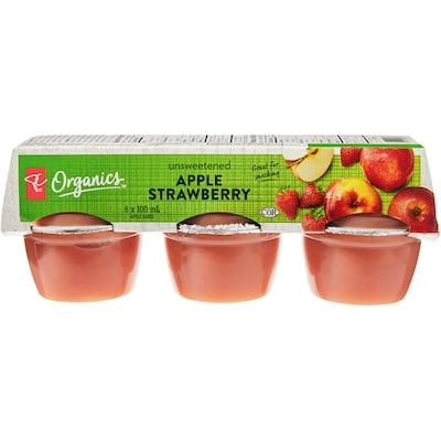 PC Organics Organic Apple Strawberry Unsweetened 113 g, $3.10/100g