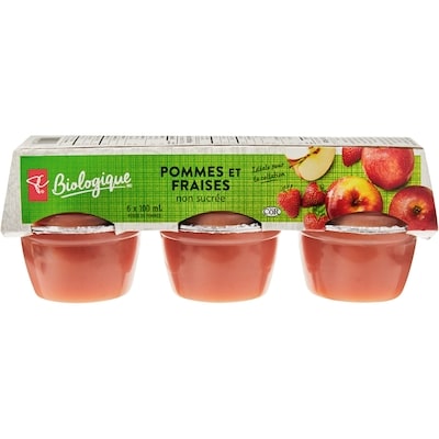 PC Biologique Pomme Fraise Non Sucre 113 g, 3,10 $/100g