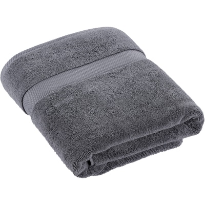 le Choix du Président President's Choice Serviette de bain en coton égyptien, douce et absorbante, gris 1 ea, 33,00 $/1ch