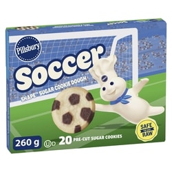 Pillsbury Ready to Bake! Soccer Shape Sugar Cookie Dough 260 g, $1.73/100g