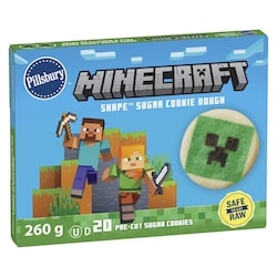 Pillsbury Minecraft Shape Sugar Cookie Dough 20 CT 260 g, $1.92/100g