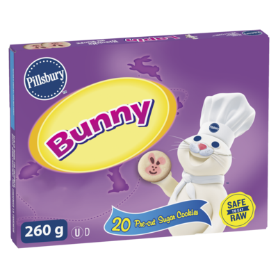 Pillsbury Bunny 20 Pre-cut Sugar Cookies 260 g, $1.84/100g