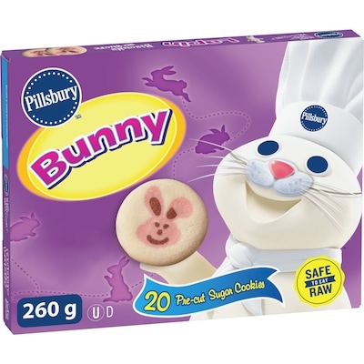 Pillsbury Lapin 20 Biscuits Au Sucre Pretranches  260 g, 2,03 $/100g