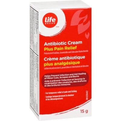 Crème antibiotique plus analgésique