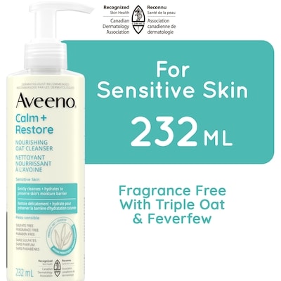 Aveeno Calm + Restore Nourishing Oat Cleanser 232 ml, $6.68/100ml